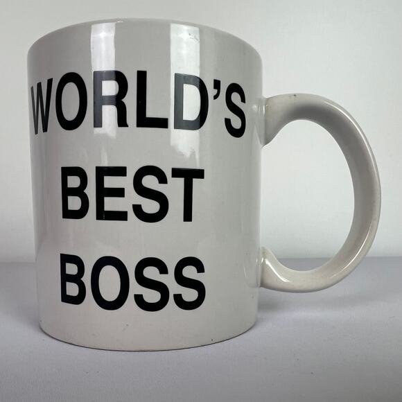 THE OFFICE Michael Scott "WORLD'S BEST BOSS" 4" Large Ceramic Mug 20oz - Picture 3 of 12
